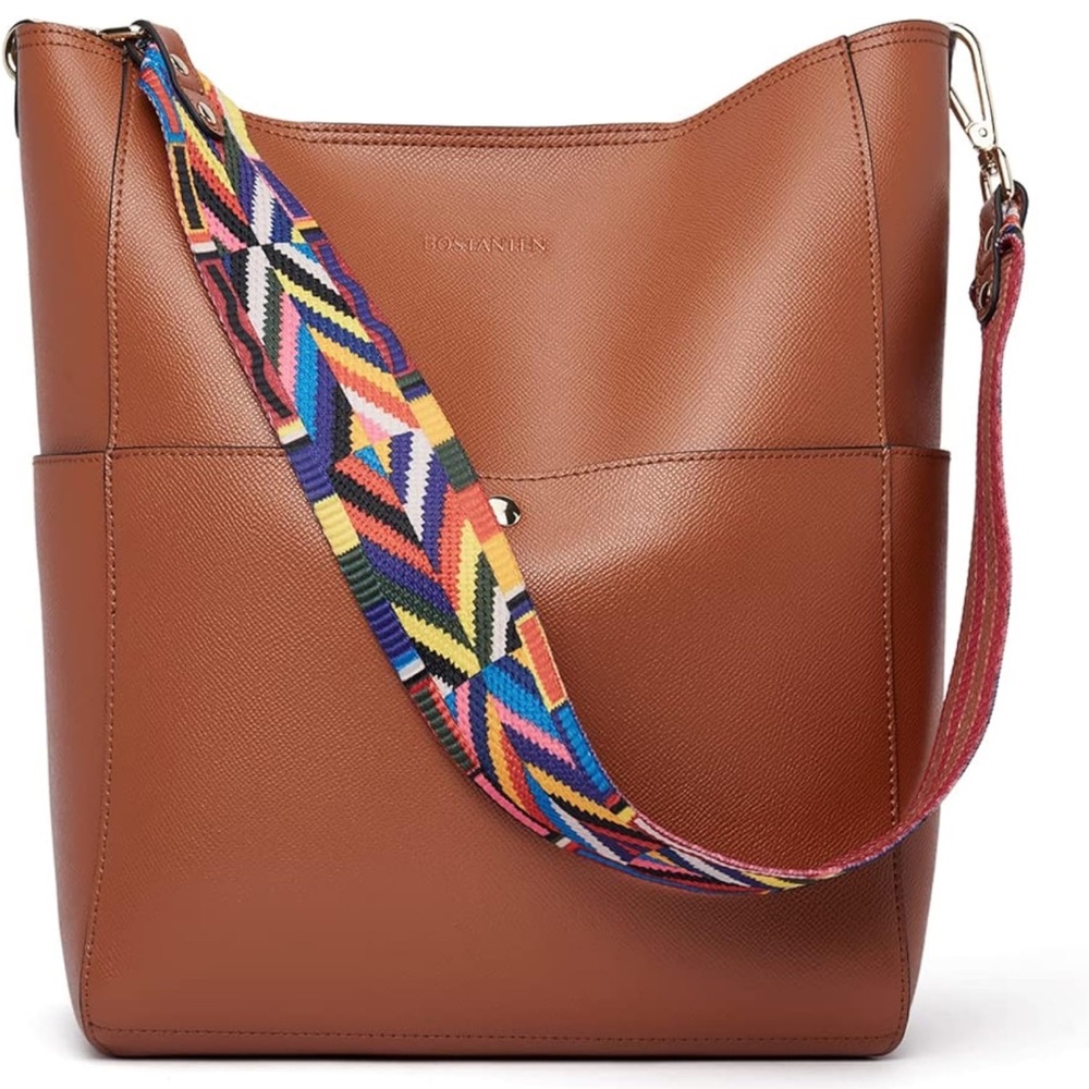 BOSTANTEN Leather Designer Tote Shoulder Bucket Bag